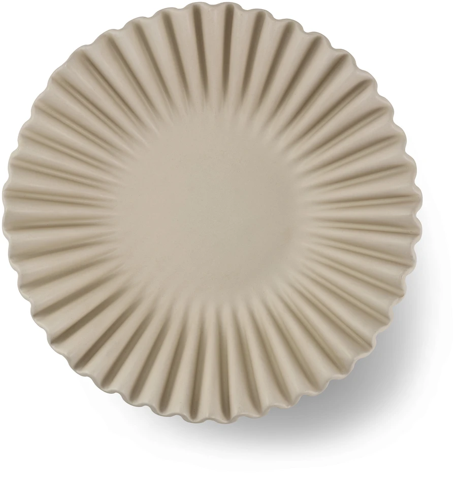 Ninni - Fat i stengods, H 7,5 Ø 29,5 cm - Beige