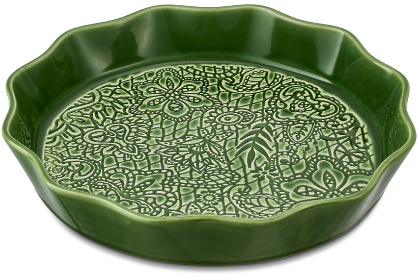 Larissa - Pajform, H 4,5 Ø 26,5 cm - Grön