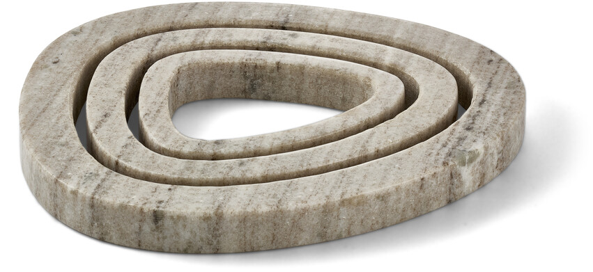 Marmor - Grytunderlägg, 3-pack - Beige