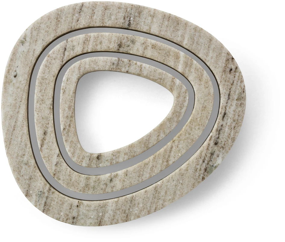 Marmor - Grytunderlägg, 3-pack - Beige