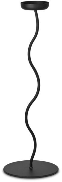Curve - Ljusstake, H60 Ø18 cm - Svart