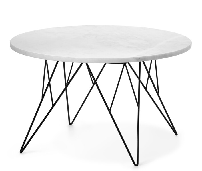 Livia - Soffbord, Ø 80 cm - Vit