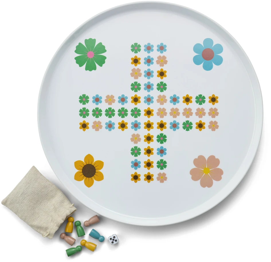 Fia med knuff - Bricka, Ø 35,5 cm - Flerfärgad
