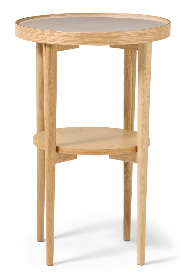 Tuva - Sängbord, Ø 45 H 71 cm - Beige