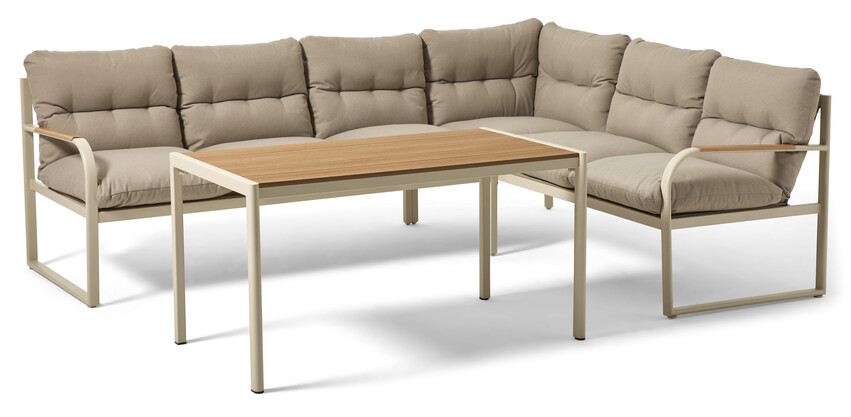 Freestyle - Utesoffa med bord L 120 cm - Beige
