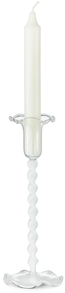 Alison - Ljusstake, H 22 Ø 8 cm - Vit