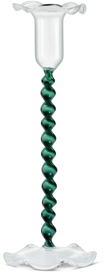 Alison - Ljusstake, H 22 Ø 8 cm - Grön