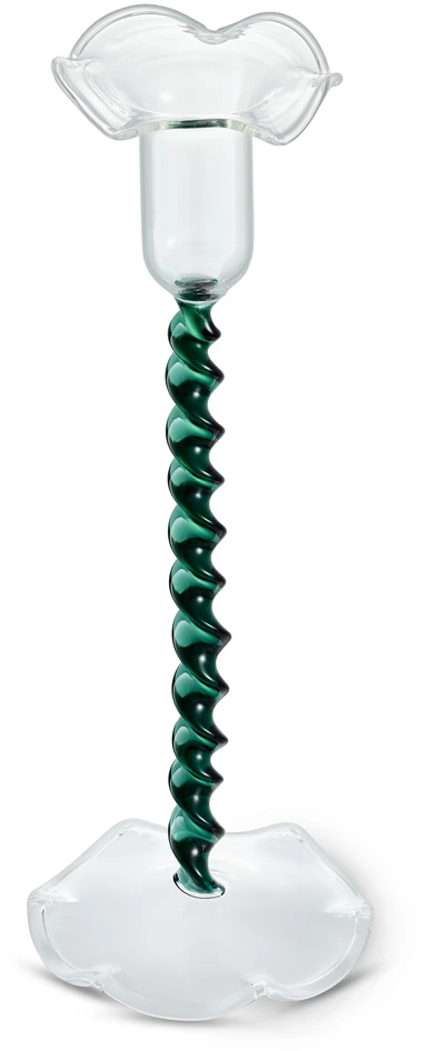 Alison - Ljusstake, H 22 Ø 8 cm - Grön