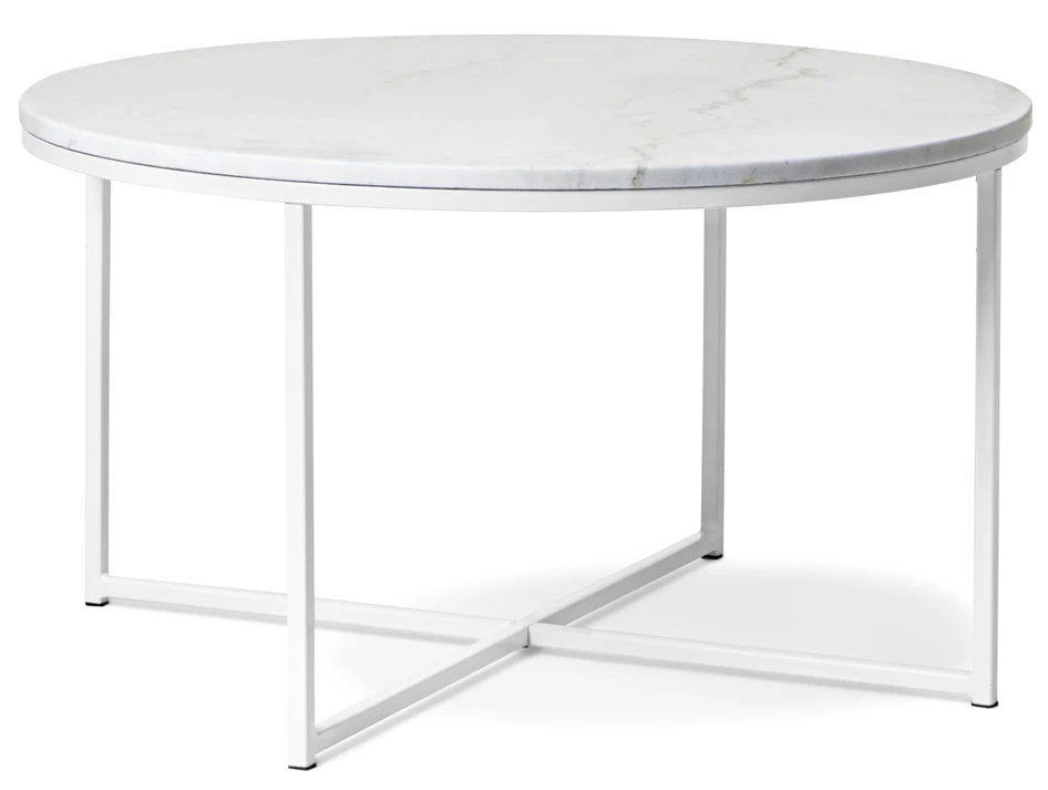Novali - Soffbord, Ø 80 cm - Vit