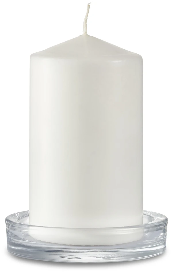 Klöver - Ljusfat, H 2 Ø 9,5 cm - Vit