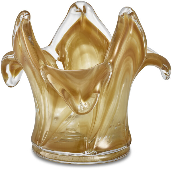 Azalea - Ljuslykta, H 13 Ø 16 cm - Beige