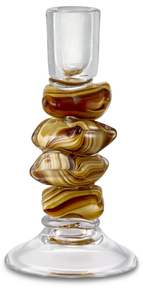 Glossy - Ljusstake, H 23 Ø 11,5 cm - Beige