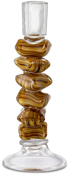 Glossy - Ljusstake, H 29 Ø 11,5 cm - Beige