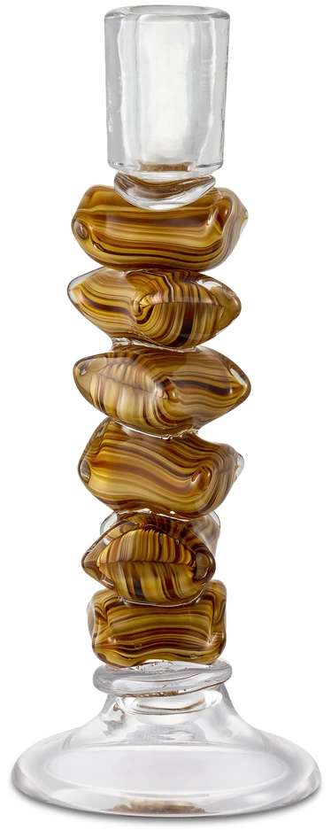 Glossy - Ljusstake, H 29 Ø 11,5 cm - Beige