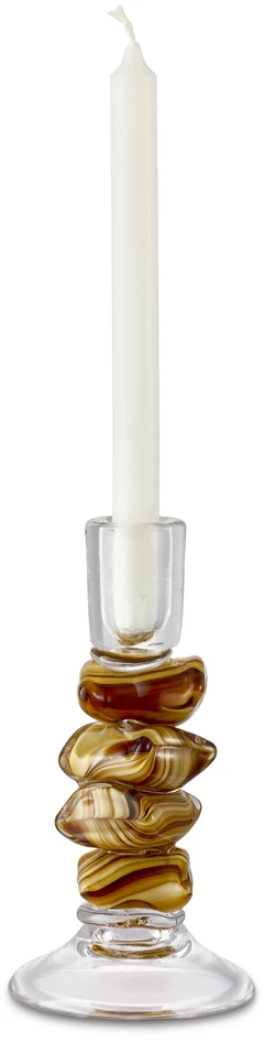 Glossy - Ljusstake, H 23 Ø 11,5 cm - Beige