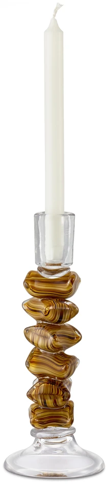 Glossy - Ljusstake, H 29 Ø 11,5 cm - Beige