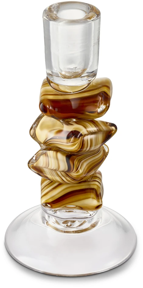 Glossy - Ljusstake, H 23 Ø 11,5 cm - Beige