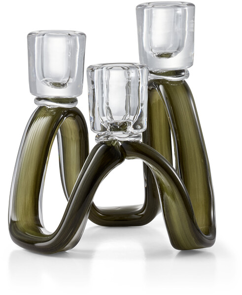 Cornelia - Ljusstake, B15 D14,5 H18 cm - Grön