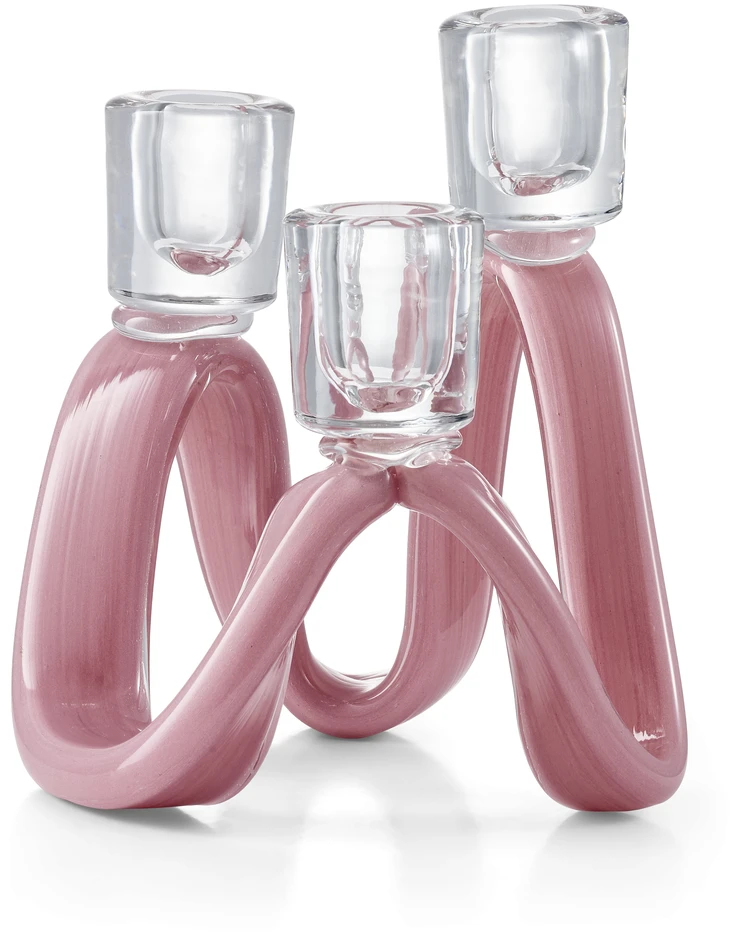 Cornelia - Ljusstake, B15 D14,5 H18 cm - Rosa