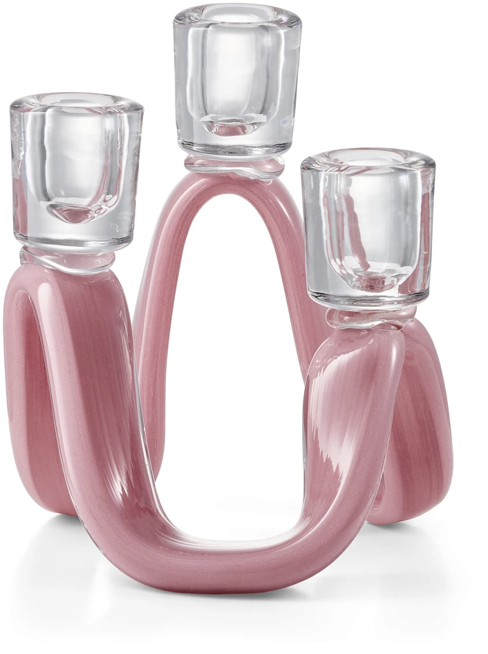 Cornelia - Ljusstake, B15 D14,5 H18 cm - Rosa