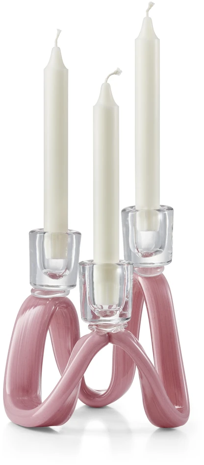 Cornelia - Ljusstake, B15 D14,5 H18 cm - Rosa