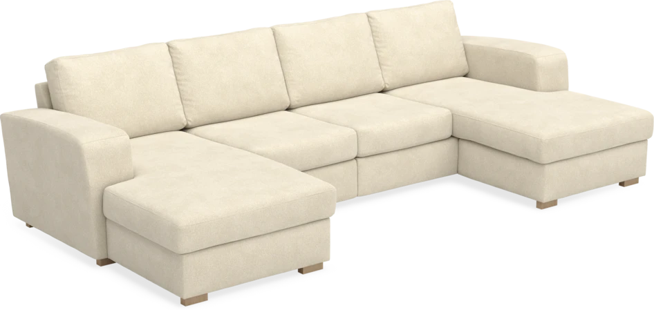 Friday - 2-sits soffa med två schäslonger - Beige