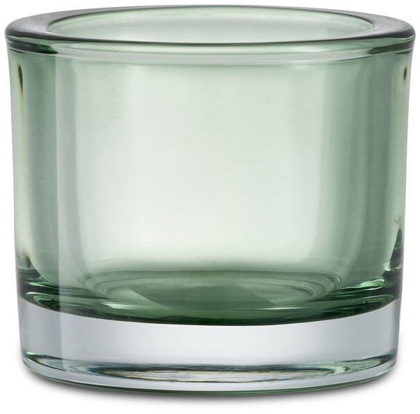 Mango - Ljuslykta, H 5,7 Ø 6,5 cm - Grön