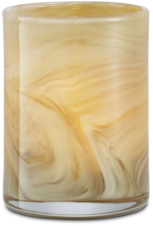 Swiss - Ljuslykta, H 11,5 Ø 8 cm - Beige