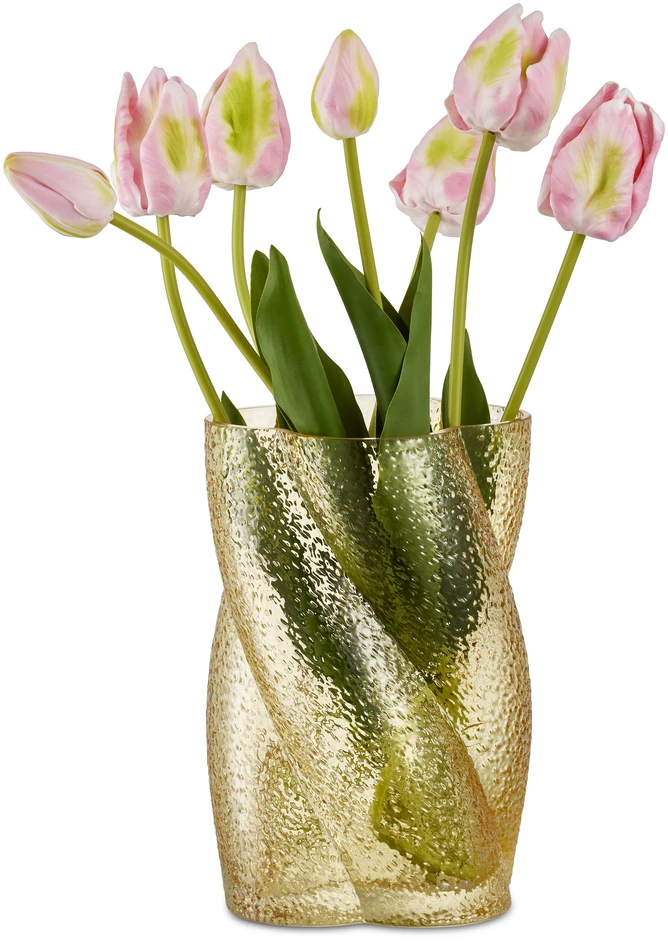 Cleo - Vas, H 20,5 Ø 13,5 cm - Gul