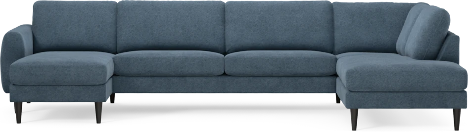 Bridge - 3-sits soffa med schäslong vänster och divan höger - Blå