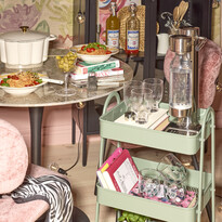 Rollo - Rullvagn med 3 hyllplan, utomhuslack - inspiration