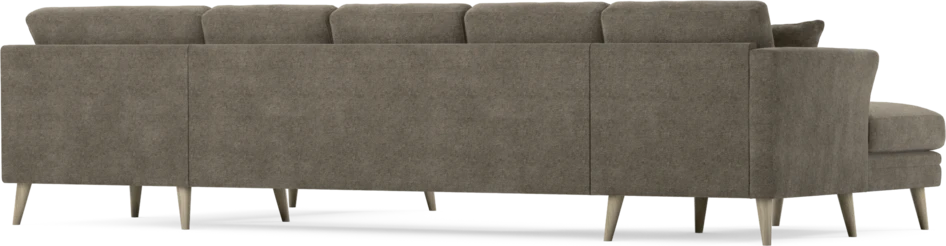 Eden - 3-sits soffa med schäslong vänster och divan höger - Brun