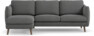 Madison Lux - 2-sits soffa med schäslong vänster - Grå