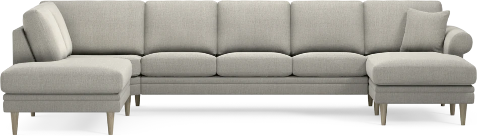 Eden - 3-sits soffa med divan vänster och schäslong höger - Grå