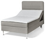 Ease - Manuellt ställbar säng med förvaring, enkelsäng 120x200 cm med bäddmadrass och sänggavel - Grå