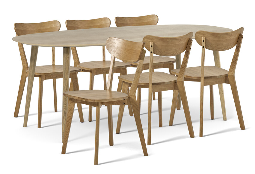 Plaine - Matgrupp med 6 stolar Ludvig - Beige