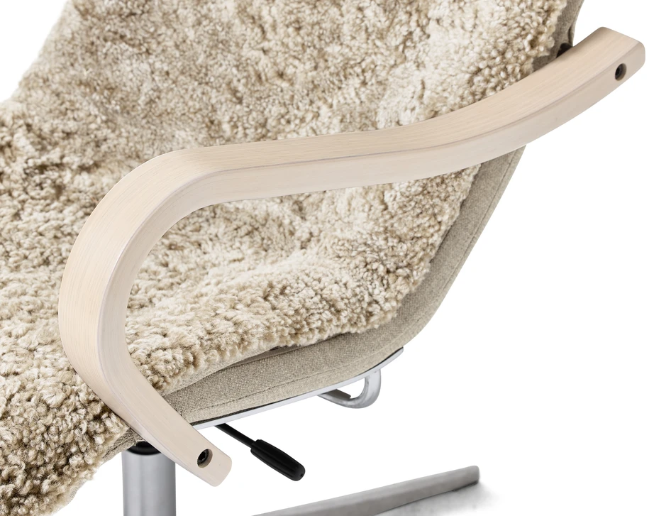 Anne - Fåtölj med fotpall - Vit