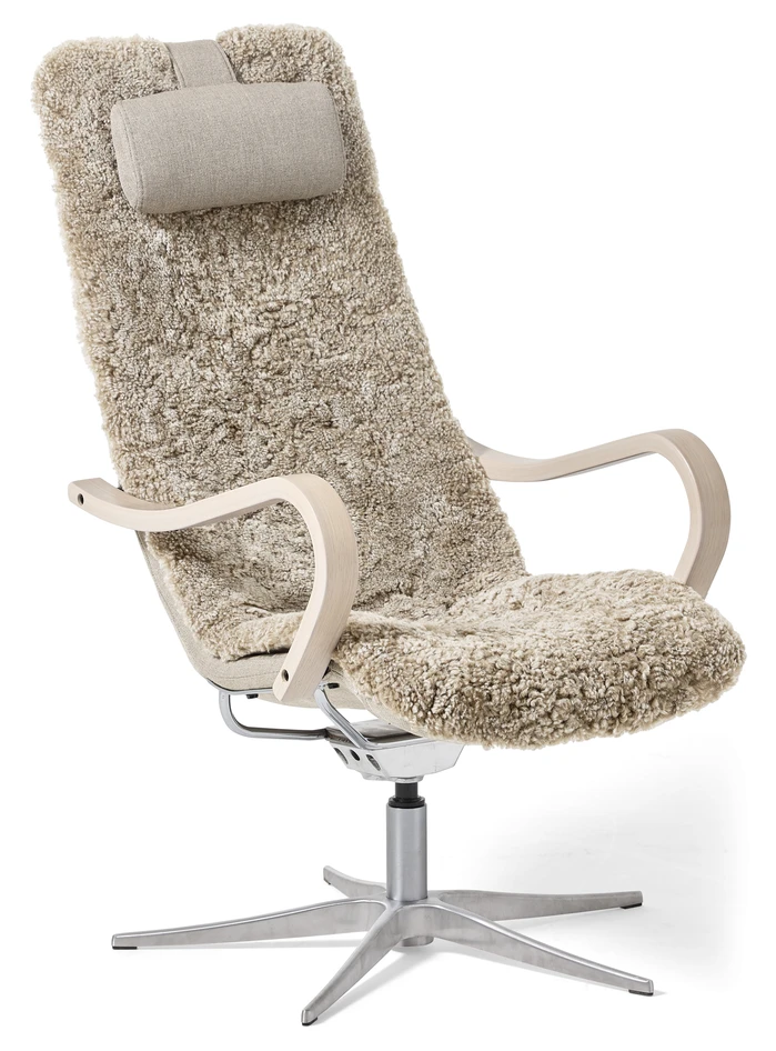 Anne - Fåtölj med fotpall - Vit