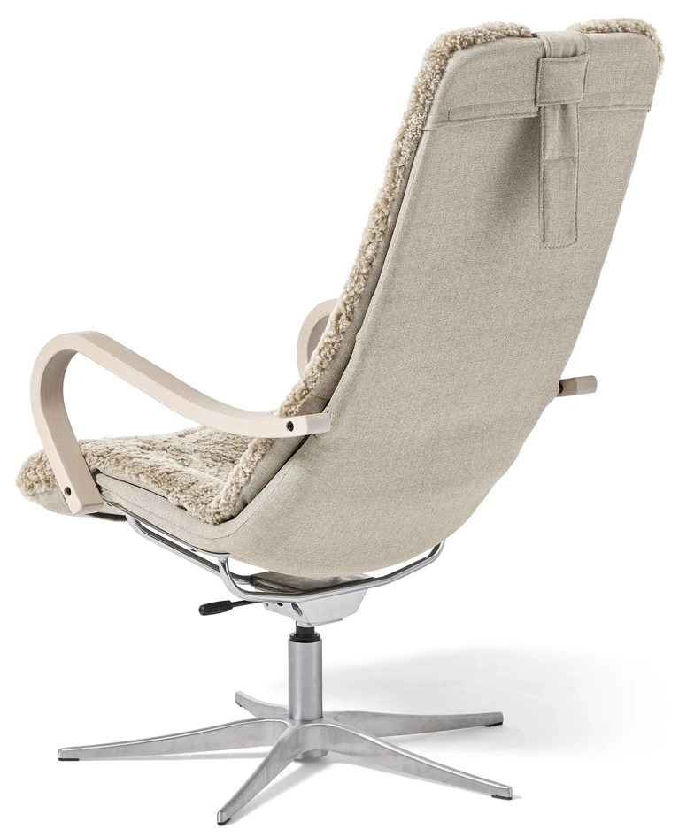 Anne - Fåtölj med fotpall - Vit