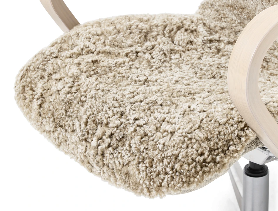 Anne - Fåtölj med fotpall - Vit