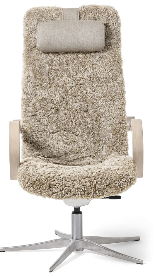 Anne - Fåtölj med fotpall - Vit