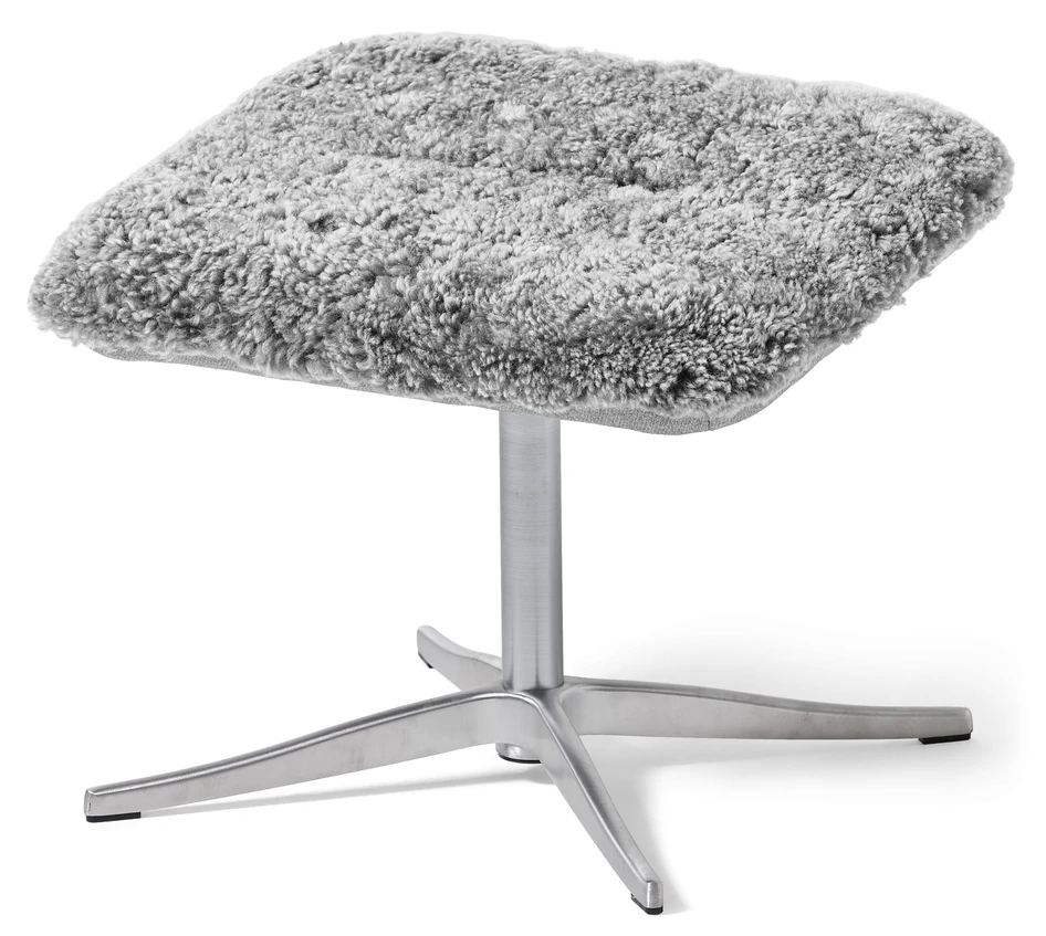 Anne - Fåtölj med fotpall - Grå