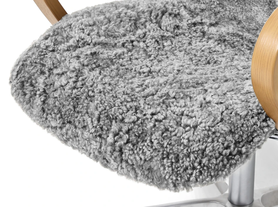 Anne - Fåtölj med fotpall - Grå