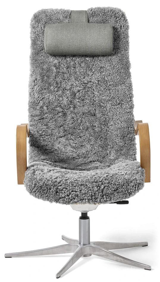 Anne - Fåtölj med fotpall - Grå