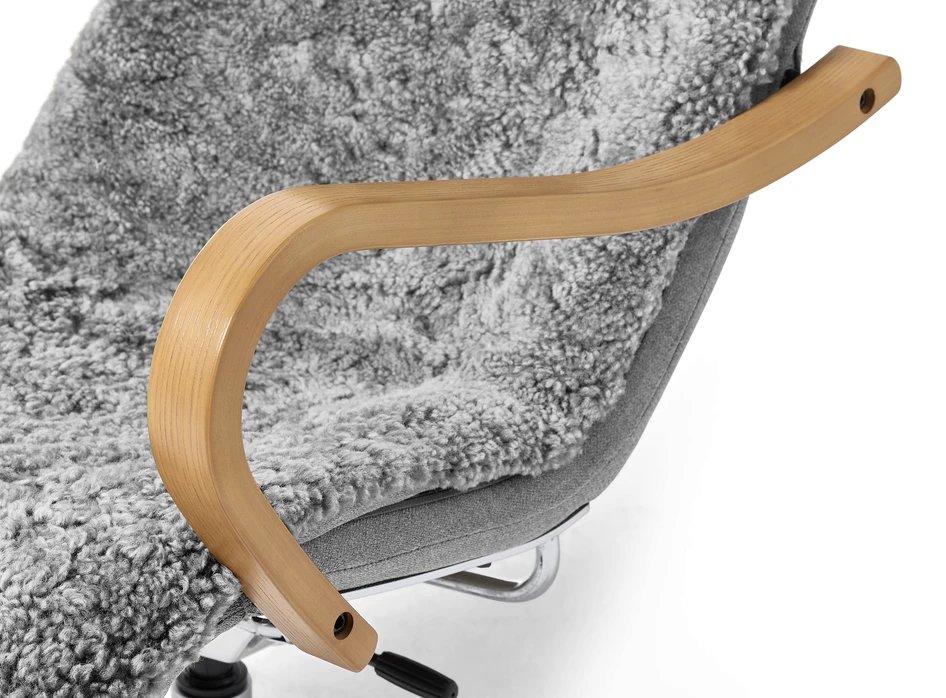 Anne - Fåtölj med fotpall - Grå