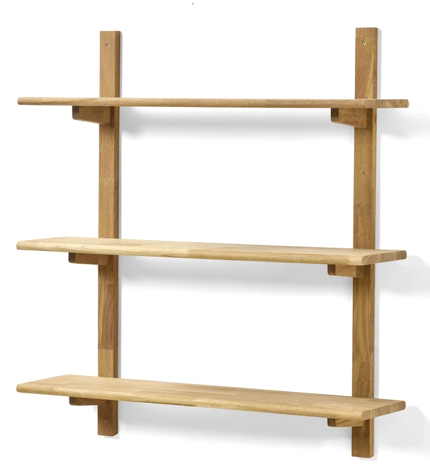 Living/Axel, Vägghylla med 2 konsoler & 3 hyllplan, 80x22x89,4 cm