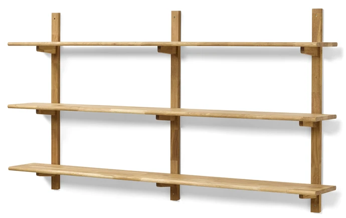 Living/Axel, Vägghylla med 3 konsoler/hyllplan, 160x22x89,4 cm