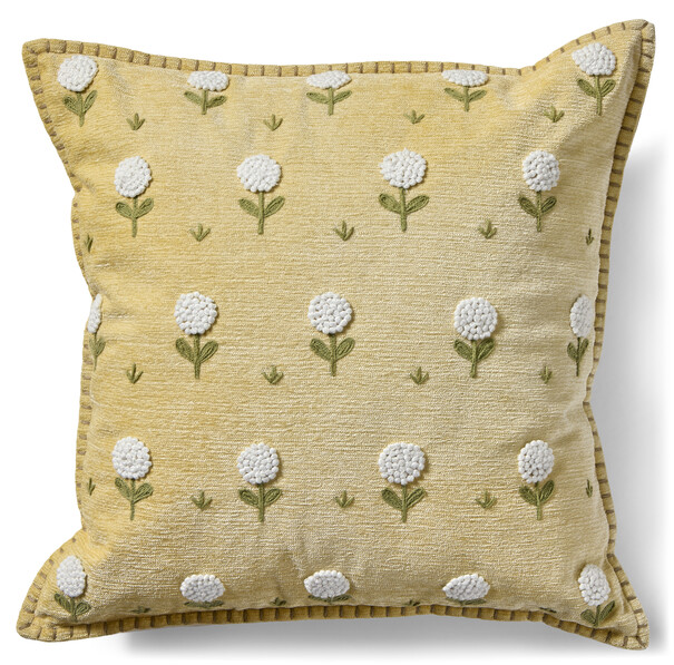 Cosenza - Prydnadskudde, 45x45 cm - Gul