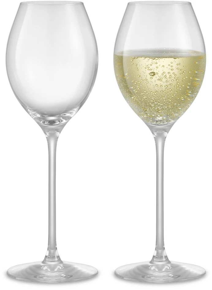 More - Champagneglas Boule 2-pack,  H 23 Ø 7,9 cm, 31 cl - Vit