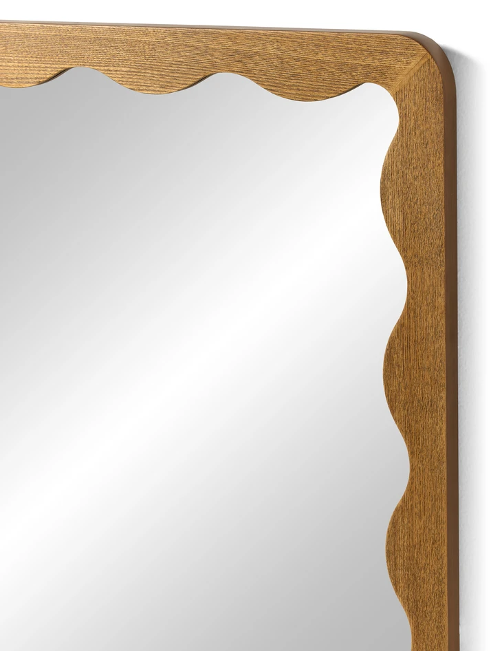 Flow - Väggspegel, H165 B60,5 D2,7 cm - Brun